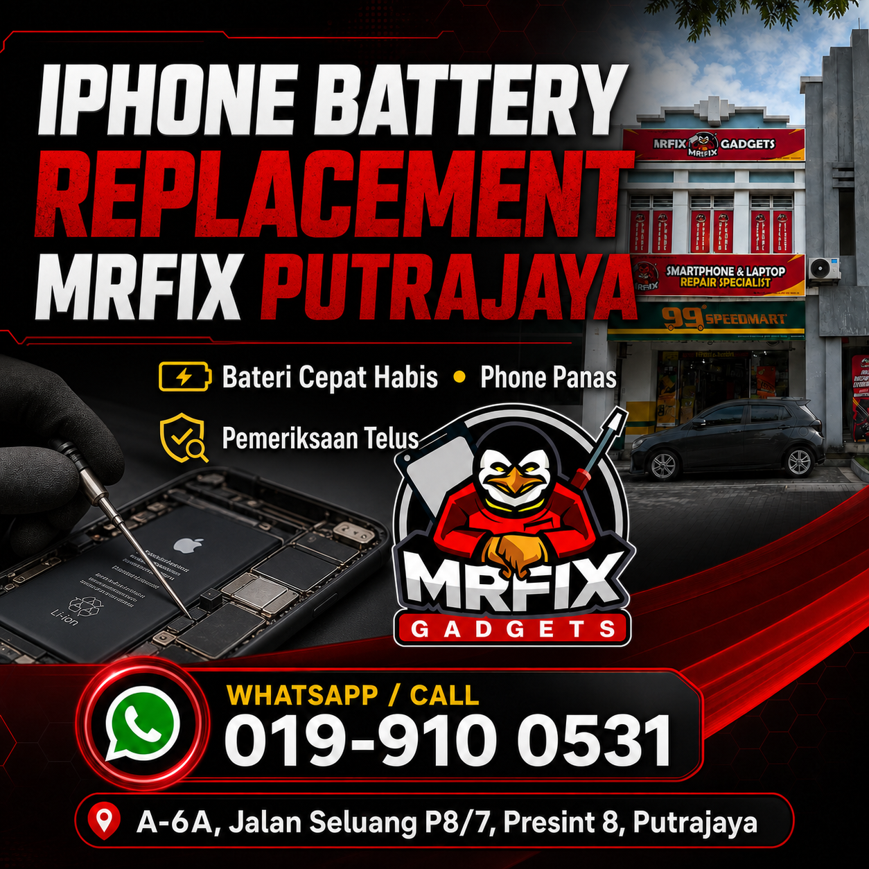 iPhone Battery Replacement Putrajaya | MRFIX