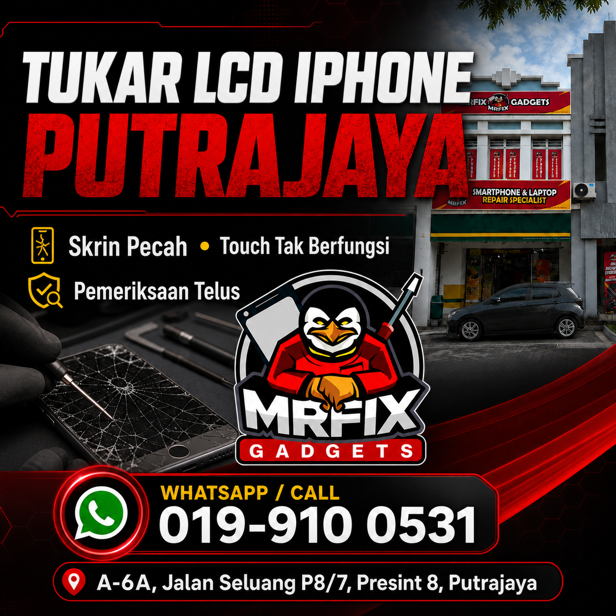 Tukar LCD iPhone Putrajaya | Skrin & Touch