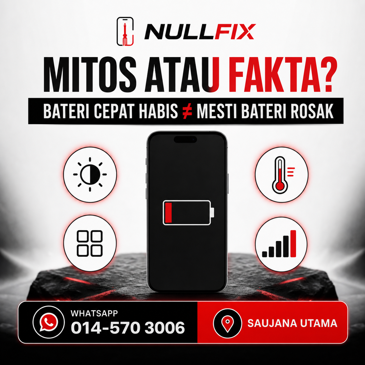 Mitos atau Fakta: Bateri Cepat Habis Mesti Rosak?