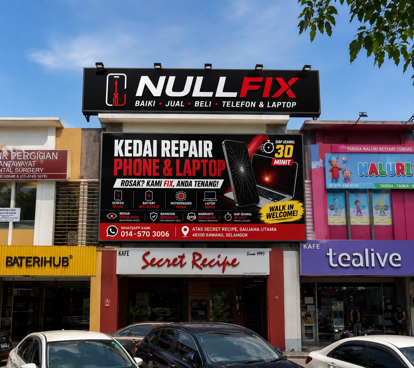 Kedai NullFix Saujana Utama — repair phone & laptop, Bandar Saujana Utama