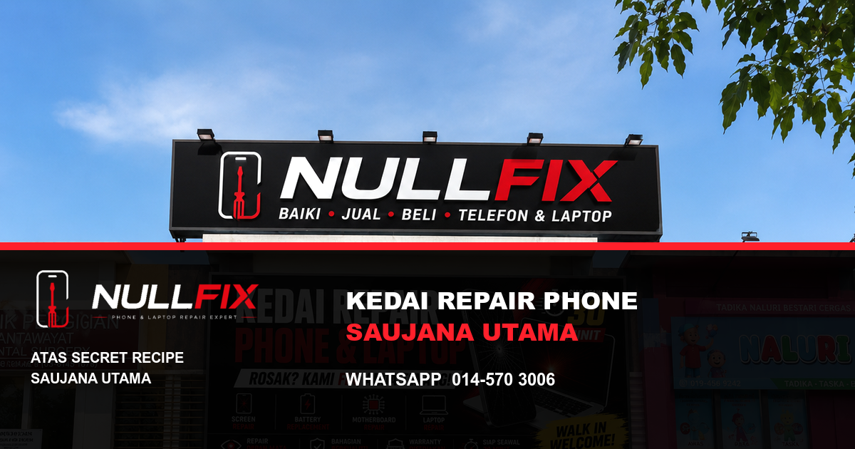 Kedai NULLFIX di atas Secret Recipe Saujana Utama