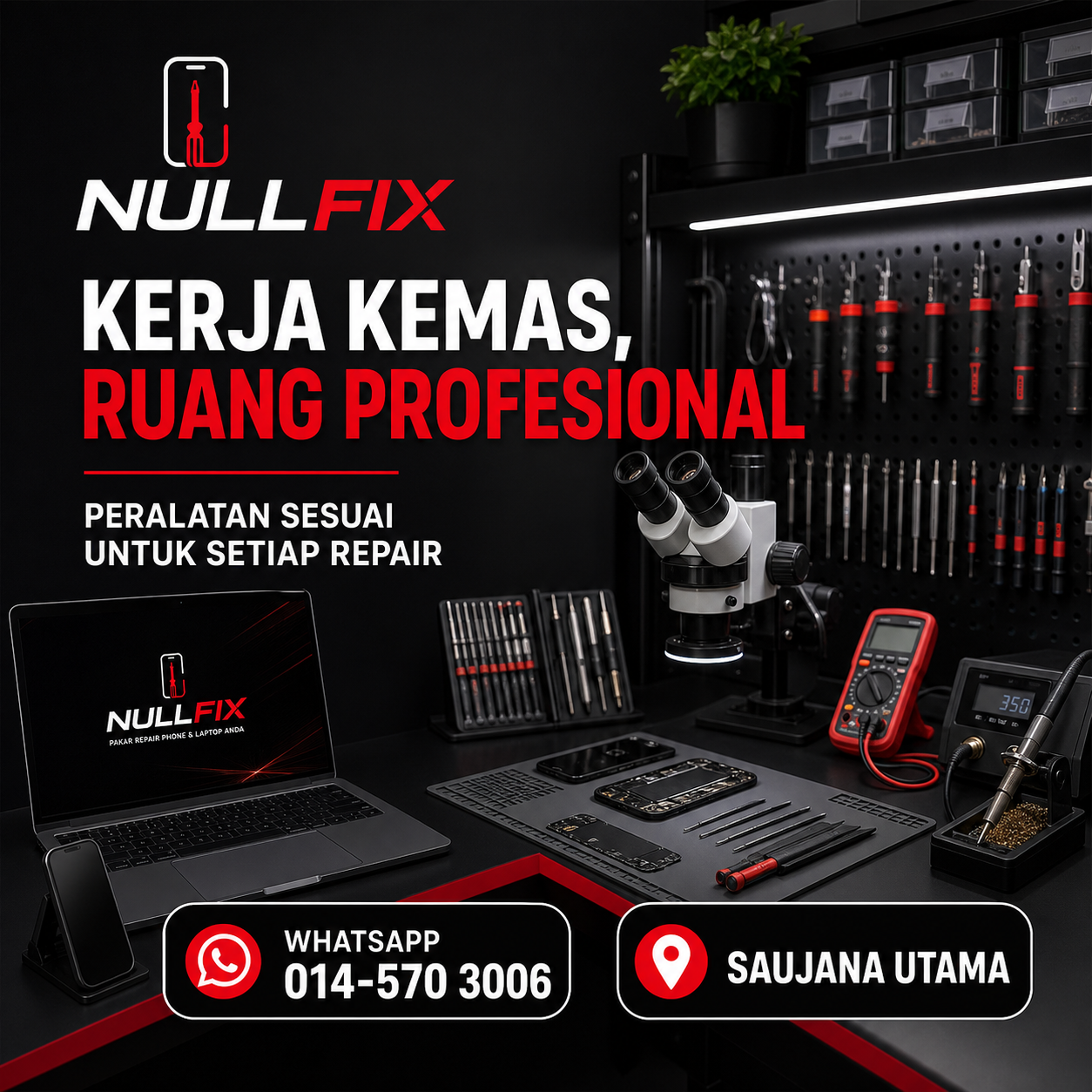 Kerja Kemas Bermula Dengan Ruang dan Peralatan Yang Sesuai