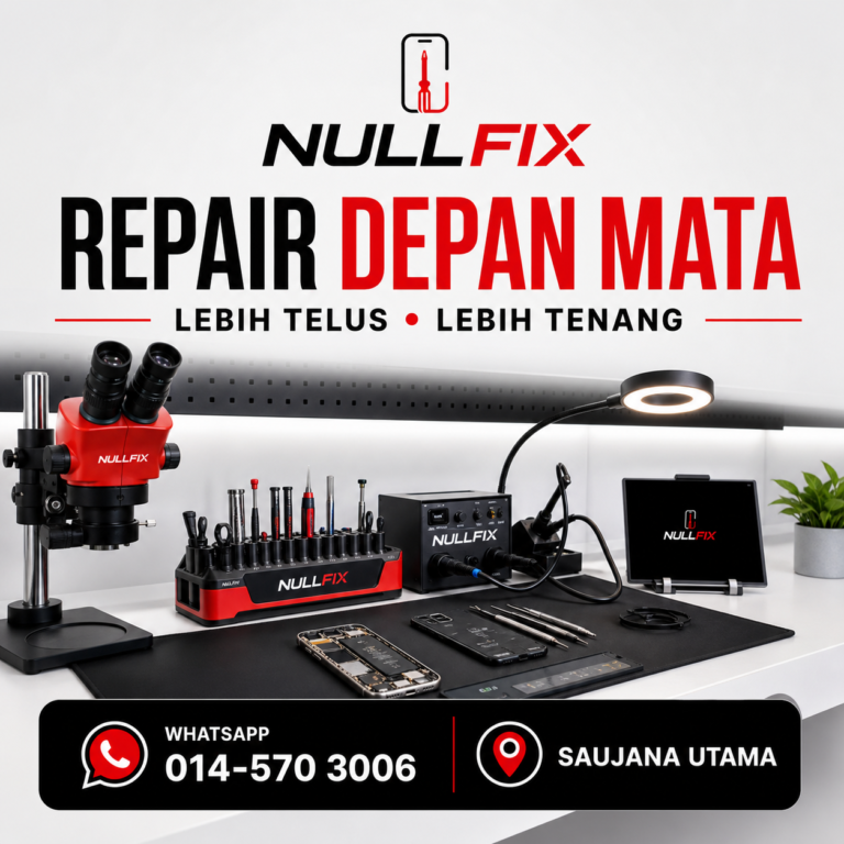 Repair phone depan mata di NULLFIX Saujana Utama