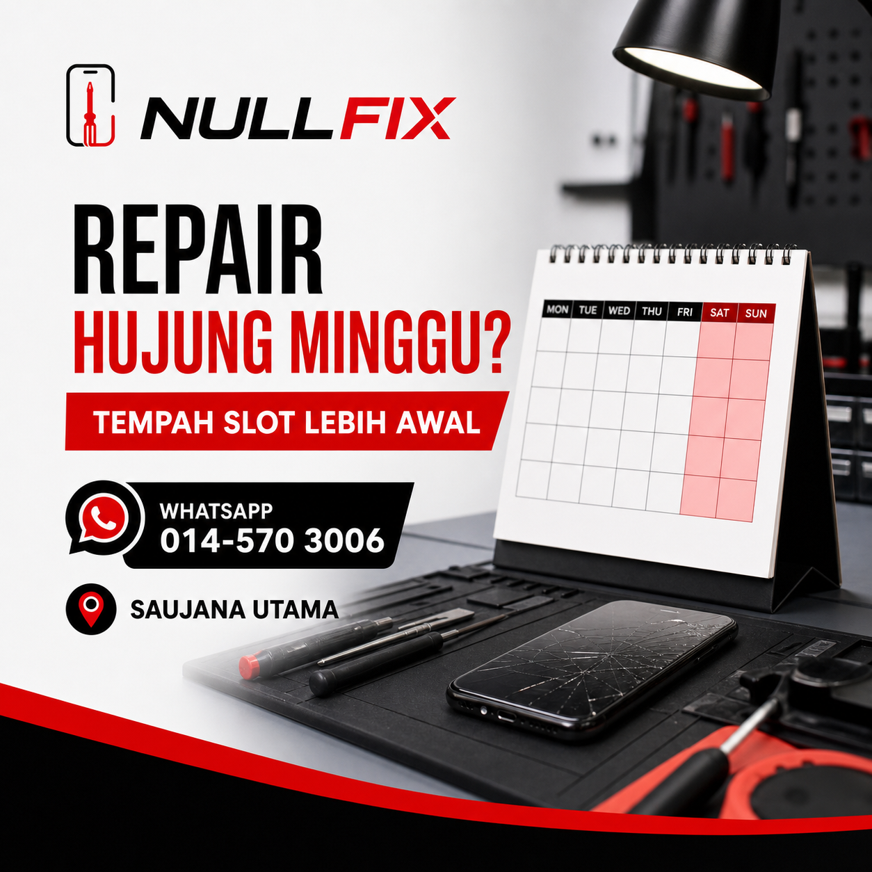 Nak Repair Phone Hujung Minggu? Semak Slot Lebih Awal