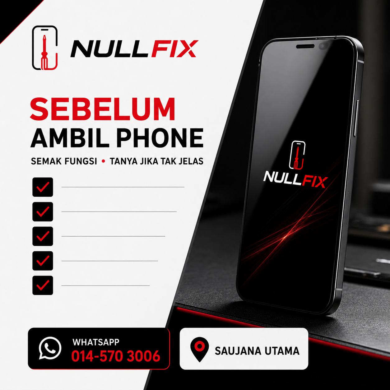 Sebelum Ambil Phone: Semak Fungsi Yang Dibaiki