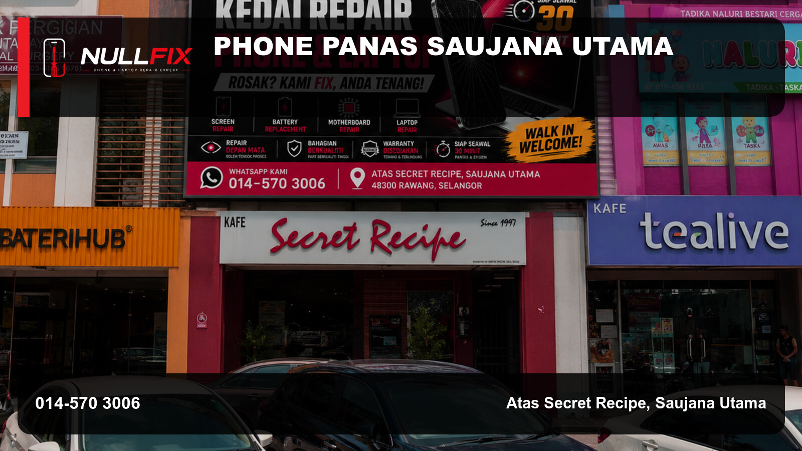 repair phone cepat panas Saujana Utama Nullfix